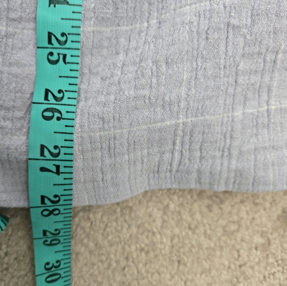 Madewell Linen And Cotton Windowpane Light Blue Jacket. Size 1X - Picture 13 of 13